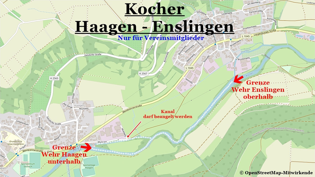 Gewässer Kocher Enslingen-Haagen