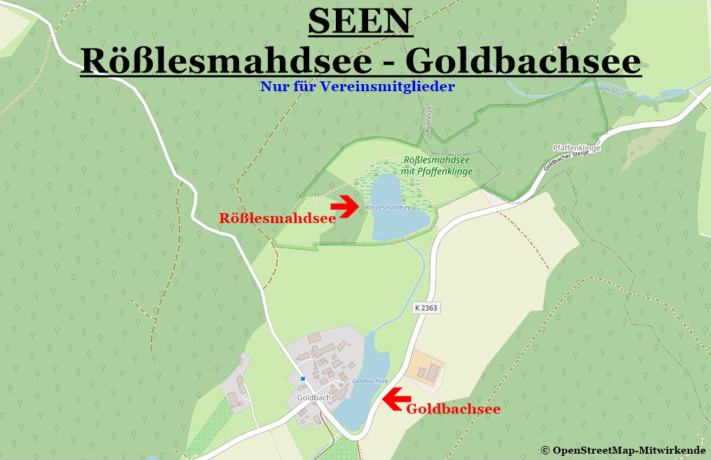 Gewässer Seen Goldbachsee und Rößlesmahdsee